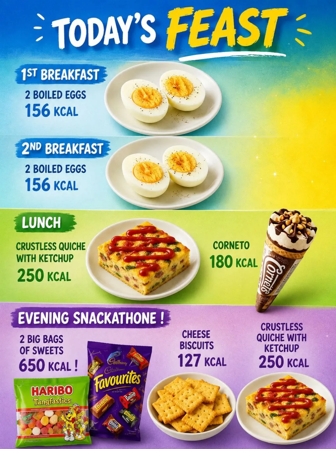 Photo from Jaynesbabybank Registered - cic, 1 Jul 2026: Today's Feast 11 stone down. I eat little and often now but like all the time like grazing. 11stone down - 1769 ! Calories plus Pepsi max . 