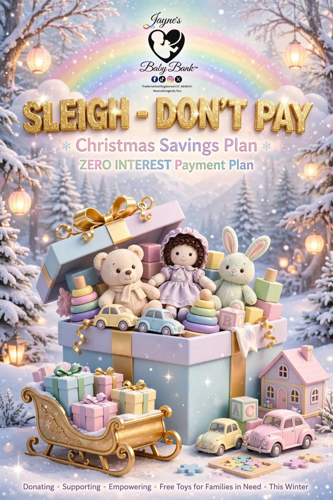 Photo from Jaynesbabybank Registered - cic: Guess what's around the corner! SLEIGH - DON'T PAY ! Mum's you can start putting items away from next week and paying towards them weekly - 
