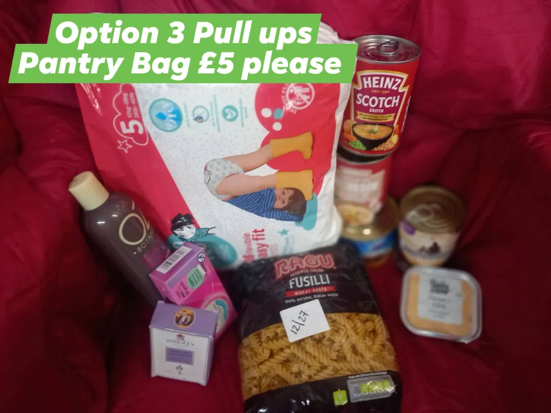 Photo from Jaynesbabybank Registered - cic, 12 Jul 2026: These are our £5 pantry bags that are available daily to everyone. We may limit bags to 1 per household. This is the minimum quantity that y