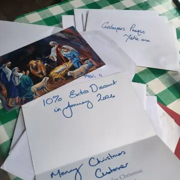 Image from Jayne's Baby Bank (Main Historical Profile), 2 Nov 2025: If you have any note cards, old stationary sets, Christmas cards or old postcards please keep for us so we can recycle as extra 10% discount