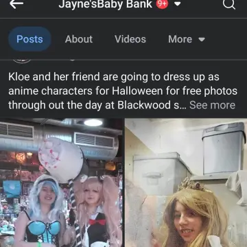 Photo from Jayne's Baby Bank (main page), 30 Oct 2024: Chloe will be dressed up in Co's play tomorrow for the children to have photos with and Saturday she will be at Bedwas Theatre Group Communi
