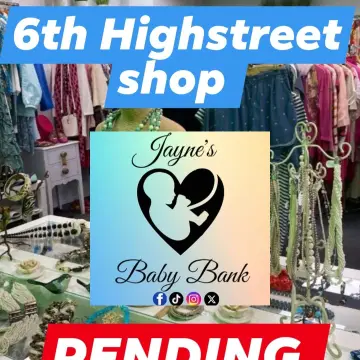 Photo from Jayne's Baby Bank (main page), 23 May 2025: New shop pending! We need please 🙏 Emulsion and painting items Welsh dressers Rails Glass cabinets Wooden hangers please (but will take hang