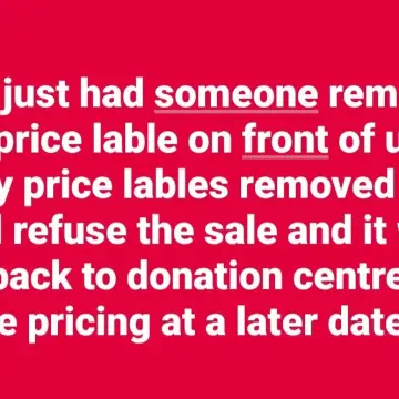 Photo from Jayne's Baby Bank (main page), 24 May 2025: I also reserve the right to post the cctv on social media. Both signs are displayed in all of our shops.