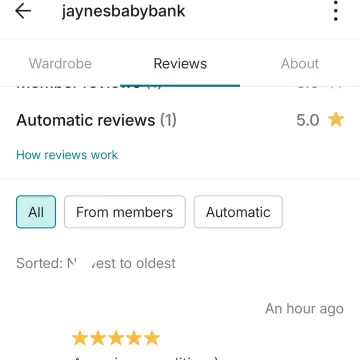 Image from Jayne's Baby Bank (main page), 8 Oct 2024: Vinted reviews