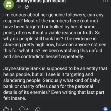 Image from Jayne's Baby Bank (Main Historical Profile), 6 Feb 2026: Well - that back fired on you all. All the dickheads in one big group bouncing off each other proving exactly how horrible you all really ar