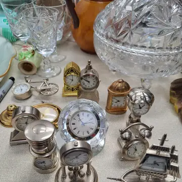 Image from Jayne's Baby Bank (Main Historical Profile), 9 May 2024: £10 each please miniature novelty clocks Donation centre