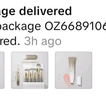 Image from Jayne's Baby Bank (main page), 9 Oct 2025: Ooo we have been sent some FYNE cosmetics to trial! Don't forget to buy via our tic tok showcase link for us to earn commission on sales whi