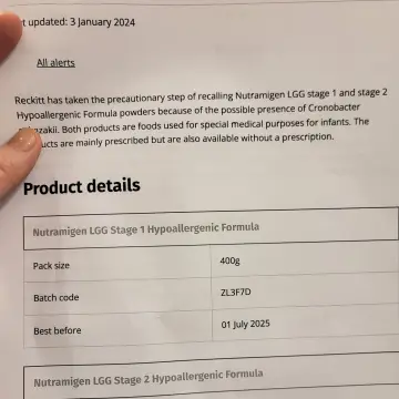 Image from Jayne's Baby Bank (Main Historical Profile), 22 Feb 2024: Trading standards have paid the shops a visit . YES WE CAN GIVE OUT THESE TYPES OF FORMULA! But they do have some on product recall I will l