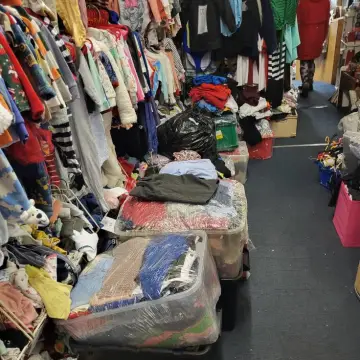Photo from Jayne's Baby Bank (main page), 3 Mar 2025: Volunteers and Dan all been busy today working and tidying - taken 2 people all day to tidy up the children clothes because of people throwi