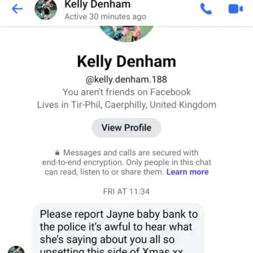 Image from Jayne's Baby Bank (Main Historical Profile), 21 Dec 2025: I'm fed up of this phleb - I've had 5 years plus of her stirring messages and comments - passed on to the police. Grow up you are an adult. 