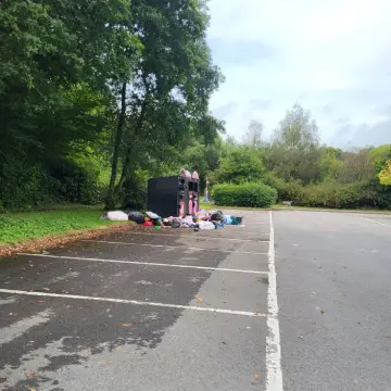 Image from Jayne's Baby Bank (main page), 6 Sep 2025: We are open all day in Caerphilly for donations- all that will go in landfill and the major charities with these bins don't care its just ca