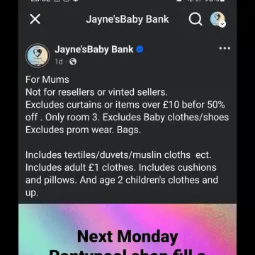 Photo from Jayne's Baby Bank (main page), 15 Jun 2025: This week:- I want a shop on Blackwood highstreet - good rent. Let's just get it straight before the gossips start, I gave our notice to our