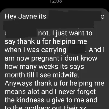 Photo from Jayne's Baby Bank (main page), 4 Jan 2025: Lovely review from a Mother today. I remember Dan built the cot (that someone from the public brought into the shop) in the nursary for this