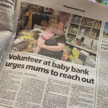 Photo from Jayne's Baby Bank (main page), 11 Jun 2025: Lovely post in paper about us and our volunteers ♻️❤️🌏🍼