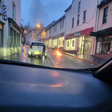 Photo from Jayne's Baby Bank (main page), 9 Feb 2025: This guy in Ponty again. Just set fire to his ruck sack and walked off. Fire crew on their way. 2 police officers, 3 firemen and an engine a
