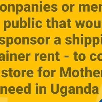 Image from Jayne's Baby Bank (main page), 25 Sep 2025: Any conpanies or members of the public that would like to sponsor a shipping container rent for 1 year at a time - to collect and store for 