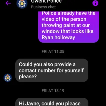 Image from Jayne's Baby Bank (Main Historical Profile), 18 Feb 2024: Gwent police virtual team are investigating the fake website and the bots if you get any on your pages can you .. Screen shot and send to po