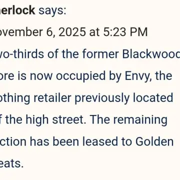Image from Jayne's Baby Bank (Main Historical Profile), 8 Nov 2025: Interesting that 1 of the tenants in Blackwood shop is already a known money laundering outlet. 🤔