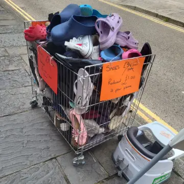 Image from Jayne's Baby Bank (main page), 19 Jul 2025: Shoes £1 per pair Pontypool and Caerphilly Shops - (£5 pairs reduced, over £5 pairs 75% off , spend £20 get £5 worth of FREE stock