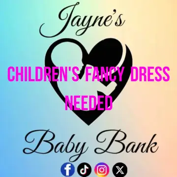 Image from Jayne's Baby Bank (main page), 22 Sep 2024: I've been wanting to start a FREE fancy dress library since we started and now we have the time and space. Parents will be able to loan outf