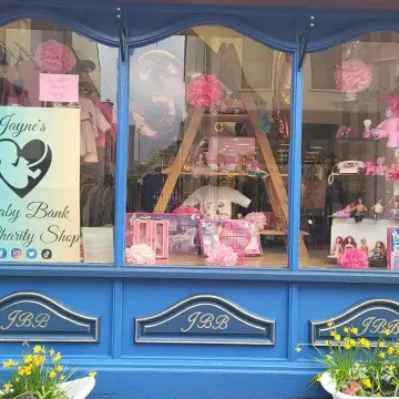 Image from Jayne's Baby Bank (main page), 26 Aug 2024: We officially have a 3 floor charity/foodbank Fundraising Shop! 4 floors if you count the tunnels in the basement!