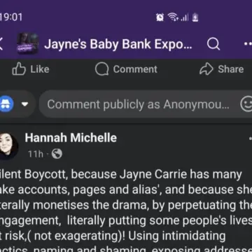 Image from Jayne's Baby Bank (Main Historical Profile), 21 Feb 2026: Pretty sure a "silent boycott" may mean they are efing off 🤔 . We live in hope guys feel free to silent boycott me and walk past and never d
