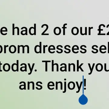Image from Jayne's Baby Bank (Main Historical Profile), 21 Feb 2024: We sold 2 of our beautiful prom dresses today for £20 each. RRP £170 We collect and sell bridal wear and prom dresses and suits and ask £20 