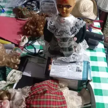 Image from Jayne's Baby Bank (main page), 26 Sep 2024: Haunted dolls are making the debut at Blackwood shop Monday am! All proceeds go towards baby food bank shop £10 each. Mothers are , and will