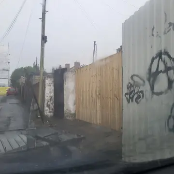 Image from Jayne's Baby Bank (main page), 27 Aug 2025: About to be clamped of not moved Fly tipping of garage door that used to be where the fence has now been erected also reported. Both prevent