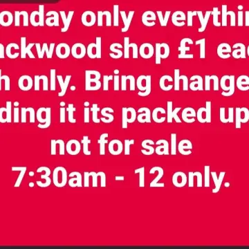 Photo from Jayne's Baby Bank (main page), 6 Jul 2025: Everything £1 cash only unless packed up ready to be transported. Card machine has been packed. You can bank transfer. No holding. No reserv