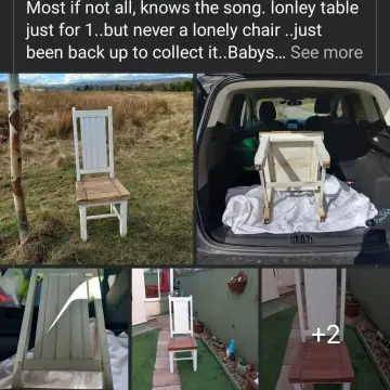 Photo from Jayne's Baby Bank (main page), 25 Mar 2025: The lonely chair has been rescued and refurbished by one of our followers, Leighton. If you would like to give this chair its forever home, 