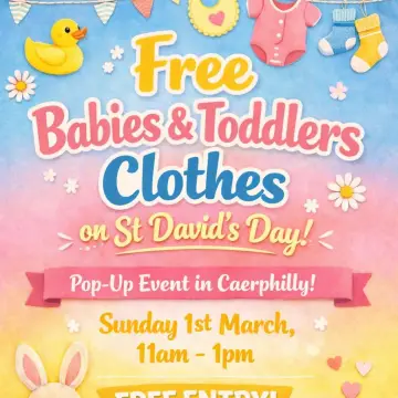 Image from Jayne's Baby Bank (Main Historical Profile), 27 Feb 2026: Saturday 28th February: Pontypool and Caerphilly and Honesty Sheds are open SUNDAY 1ST March: Pop up event in Caerphilly Town Area . Shops c