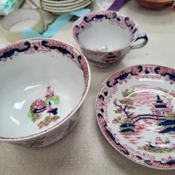 Image from Jayne's Baby Bank (Main Historical Profile), 11 May 2024: Chinoiserie 19th Century 1890 Willow set £50 please STAFFORDSHIRE