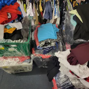 Photo from Jayne's Baby Bank (main page), 3 Mar 2025: Volunteers and Dan all been busy today working and tidying - taken 2 people all day to tidy up the children clothes because of people throwi