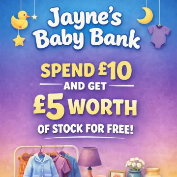 Image from Jayne's Baby Bank (Main Historical Profile), 15 Feb 2026: Sunday Plan, Pontypool open until 2pm ish Dan and my Dad have to transport donations to DC as Dan had about 800 bags this week - not even.a 