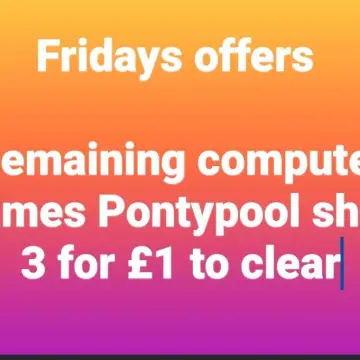 Photo from Jayne's Baby Bank (main page), 27 Feb 2025: Fridays offers PONTYPOOL 3 for £1 600+ jigsaws Handbags 3 for £1 in the trolley Adults £5 clothes now 20p. Childrens and babies clothes 3 fo