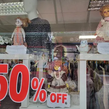 Image from Jayne's Baby Bank (main page), 30 Sep 2024: Blackwood shop is haunted by creepy dolls! £10 each please fundraising is ringfenced for a baby food foodbank shop These are not toys We acc