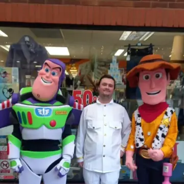 Photo from Jayne's Baby Bank (main page), 30 Nov 2024: Woody and Buzz have arrived to meet Princess Aurora and the Prince!