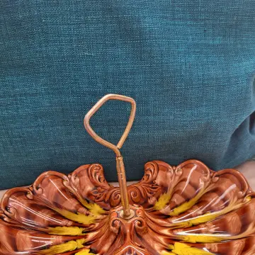 Image from Jayne's Baby Bank (Main Historical Profile), 18 May 2024: £35 please Vintage BCM Belgo Ceramic Clam Shell Tidbit Tray MCM Canadian Lava Drip Glaze