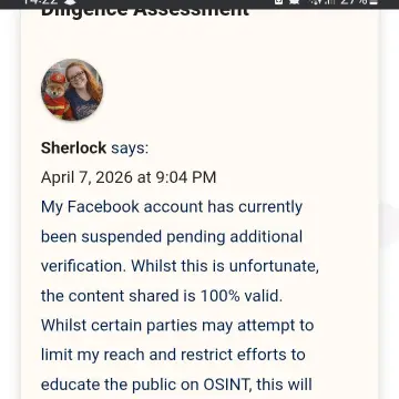 Image from Jayne's Baby Bank (Main Historical Profile), 8 Apr 2026: Well done guys. You took out Sherlocks account. Keep reporting them 👍♻️ or they have been arrested and their phone siezed and are on bail. W