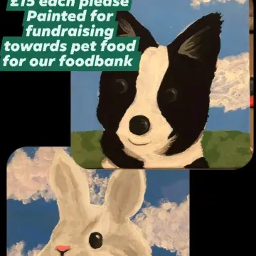 Photo from Jayne's Baby Bank (main page), 14 Apr 2025: Our resident artist Ell is going to donate her time and paint some murals in our shops for the children! If you have any emulsions and other