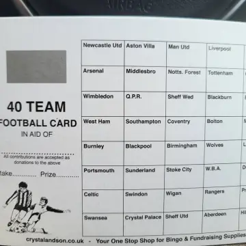 Image from Jayne's Baby Bank (main page), 14 Jul 2024: These are for fundraising 1 team = £5 40 x £5 = £200 £100 for the Baby Bank food bank £100 to the winner! You can choose as many teams as yo
