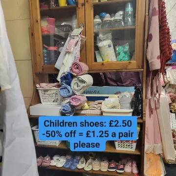 Image from Jayne's Baby Bank (main page), 7 Sep 2024: When you hit a certain age in life and the best Saturday night out is in a charity shop! ♻️🍼🌎❤️ Pontly pool open tomorrow am.