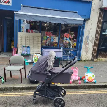 Photo from Jayne's Baby Bank (main page), 23 Apr 2025: Joie pram with fur, no rain cover £80 please. It is a lovely height and drive. It is included in the sale. First come first served. We can n