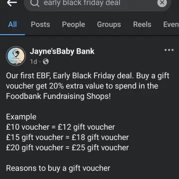 Image from Jayne's Baby Bank (main page), 6 Oct 2024: This week's offers