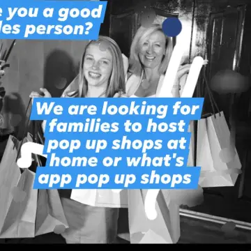 Photo from Jayne's Baby Bank (main page), 17 May 2025: Are you a good sales person? We are looking for families to host pop up shops in their house, garden, or virtual groups such as what's app. 