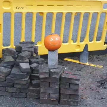 Image from Jayne's Baby Bank (Main Historical Profile), 8 Nov 2025: Dan has about 20 pumpkins left at Pontypool shop! And one has got a job with the council