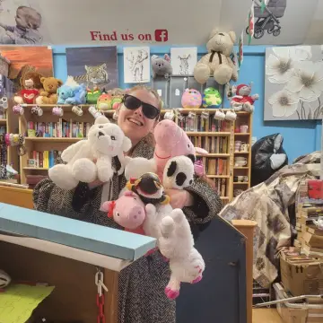 Photo from Jayne's Baby Bank (main page), 26 Apr 2025: We need teddy bears and plushies because they are our top sellers for children, people's and doggies!