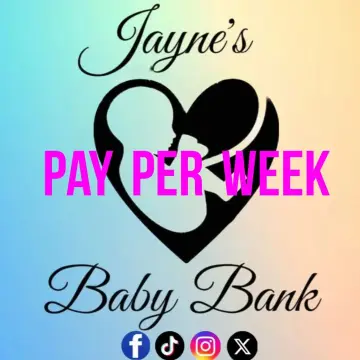 Image from Jayne's Baby Bank (main page), 1 Sep 2025: PAY PER WEEK ITEMS OVER £50 - COLLECTION ON FINAL PAYMENT.