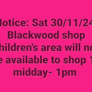 Photo from Jayne's Baby Bank (main page), 28 Nov 2024: Areas will not be available to shop sorry guys as Santa will be visiting us and using the rooms between these times